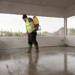 Curing process of cemfloors liquid floor screed